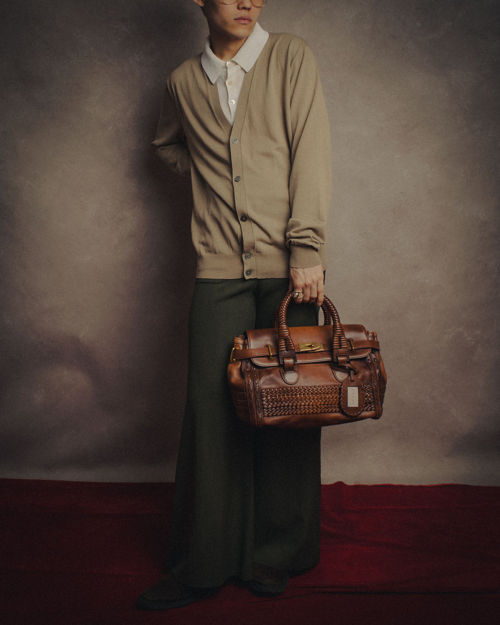 -SPECIAL- “Christian Dior” 2001 Galliano era olive wide safari trousers