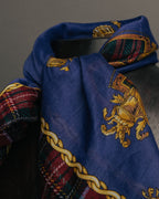 “CELINE” 2019-2024 Heraldic chain cotton scarf