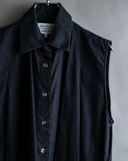 "MAISON MARGIELA" 13SS Panel design sleeveless black shirt