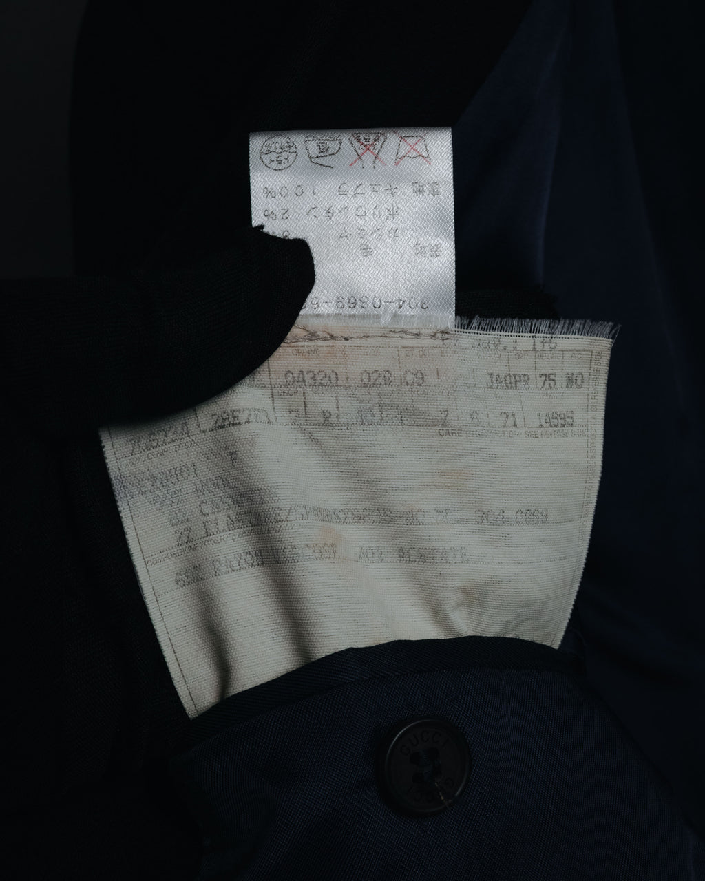"GUCCI" 90’s-00’s Cashmere blend minimalist three button suit set