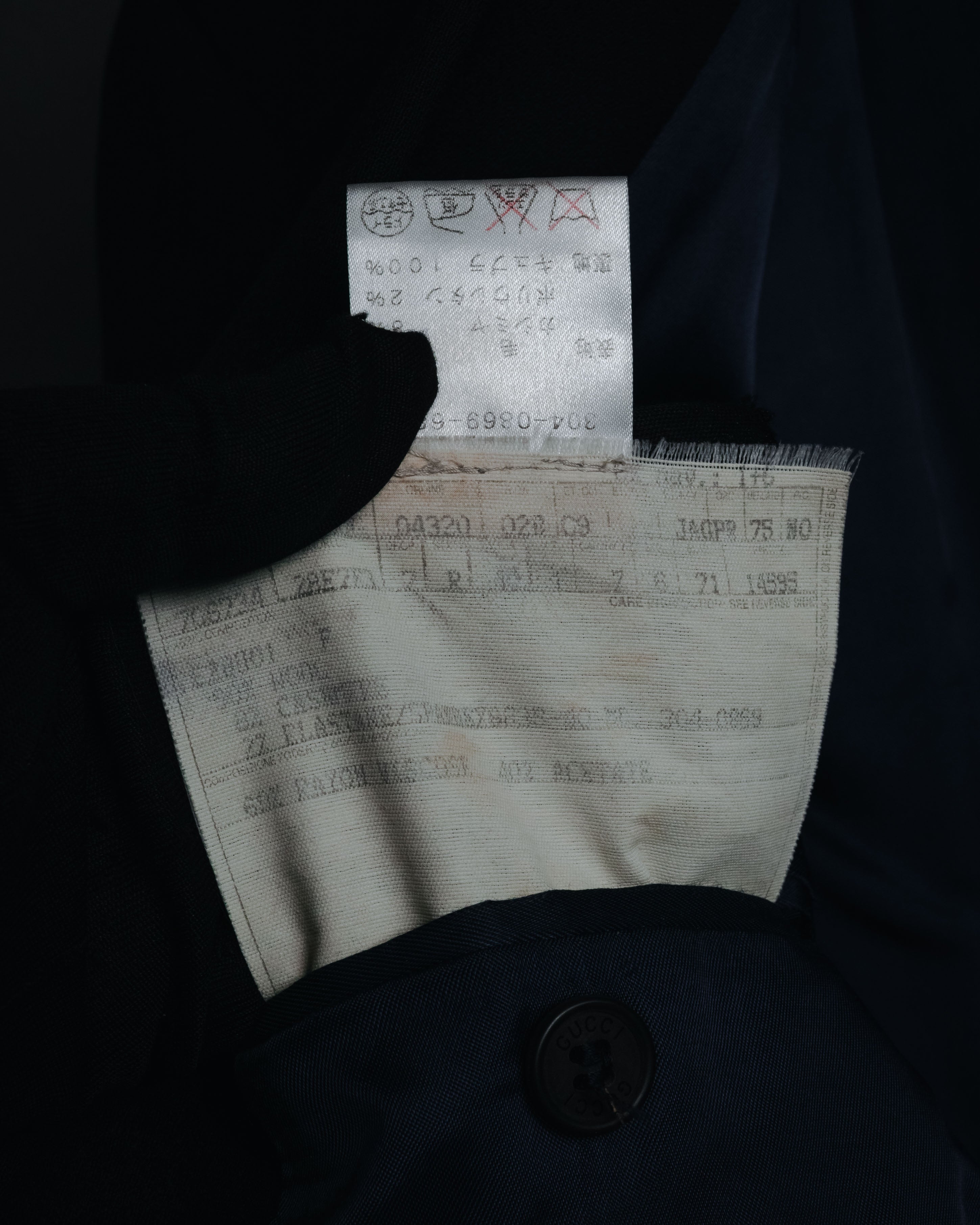 "GUCCI" 90’s-00’s Cashmere blend minimalist three button suit set