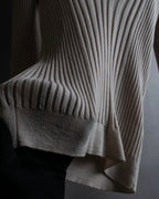 "MAISON MARGIELA" 18AW Ribbed shaped V-neck knit