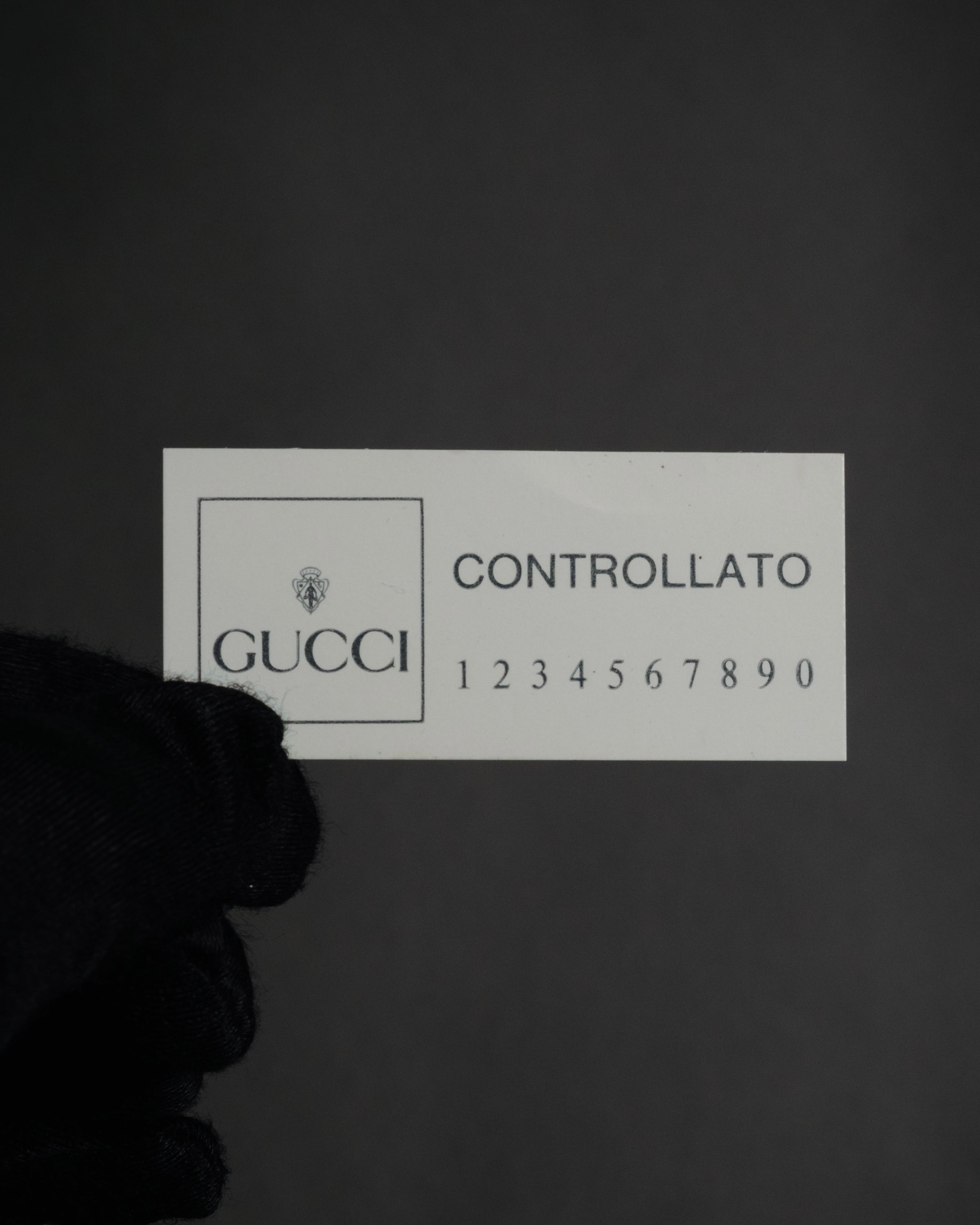 –SPECIAL– "GUCCI" 90’s Architectural oval hardware box calf handbag