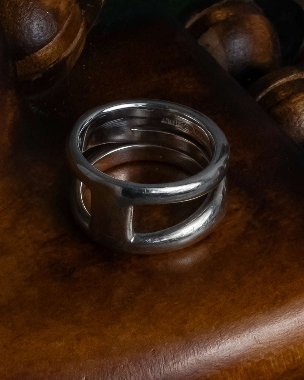 "Tiffany&Co" Open diagonal silver925 ring