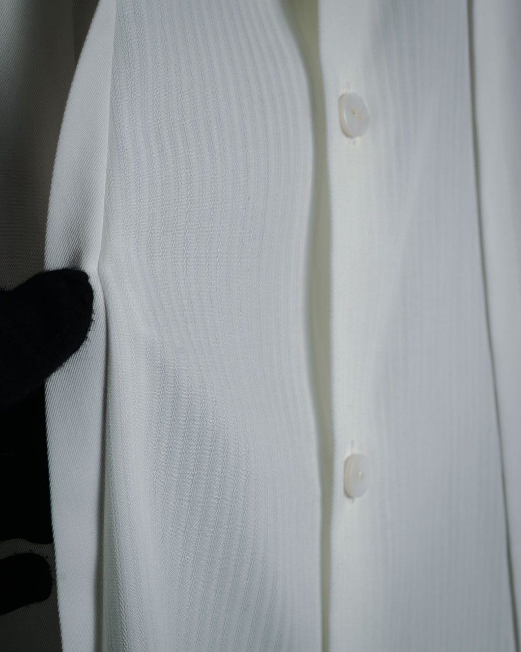 –SPECIAL– "BALENCIAGA" 2005-06’s Round collar chin tab paneled dress shirt