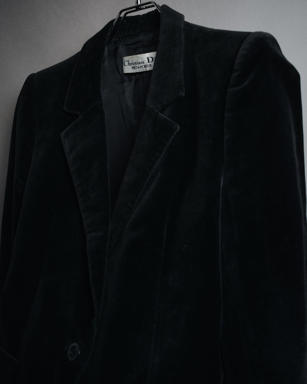 "Christian Dior" 80’s-90’s Silk velvet power tailored jacket