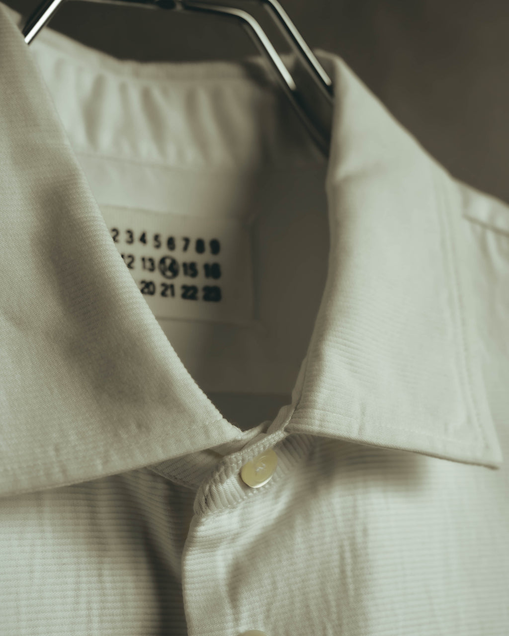 “Maison Martin Margiela” Replica 00’s-10’s Line 14 textured bib white shirt