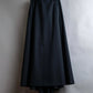 "JEAN PAUL GAULTIER" Asymmetric front＆rear design maxi length wool skirt