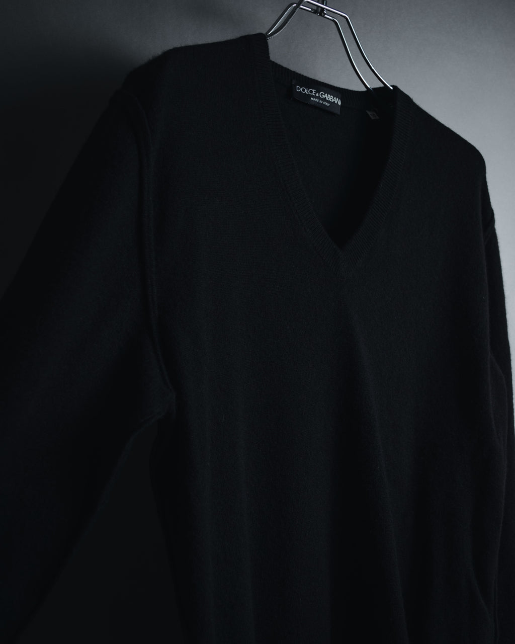 "Dolce & Gabbana" Minimal v-neck fine knit sweater