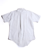 VINTAGE/ Button Down Short Sleeves White Shirt