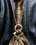 “Yves Saint Laurent” antique processed gold chain necklace