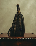 –SPECIAL– "GUCCI" 10's Embellished bamboo leather handbag