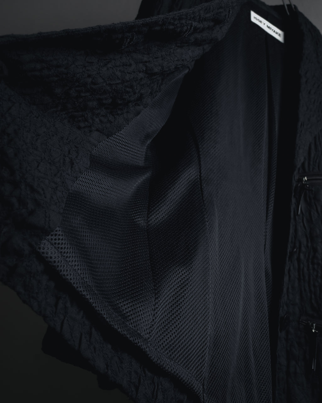 "ISSEY MIYAKE" 98SS Cotton shrunken tailored jacket