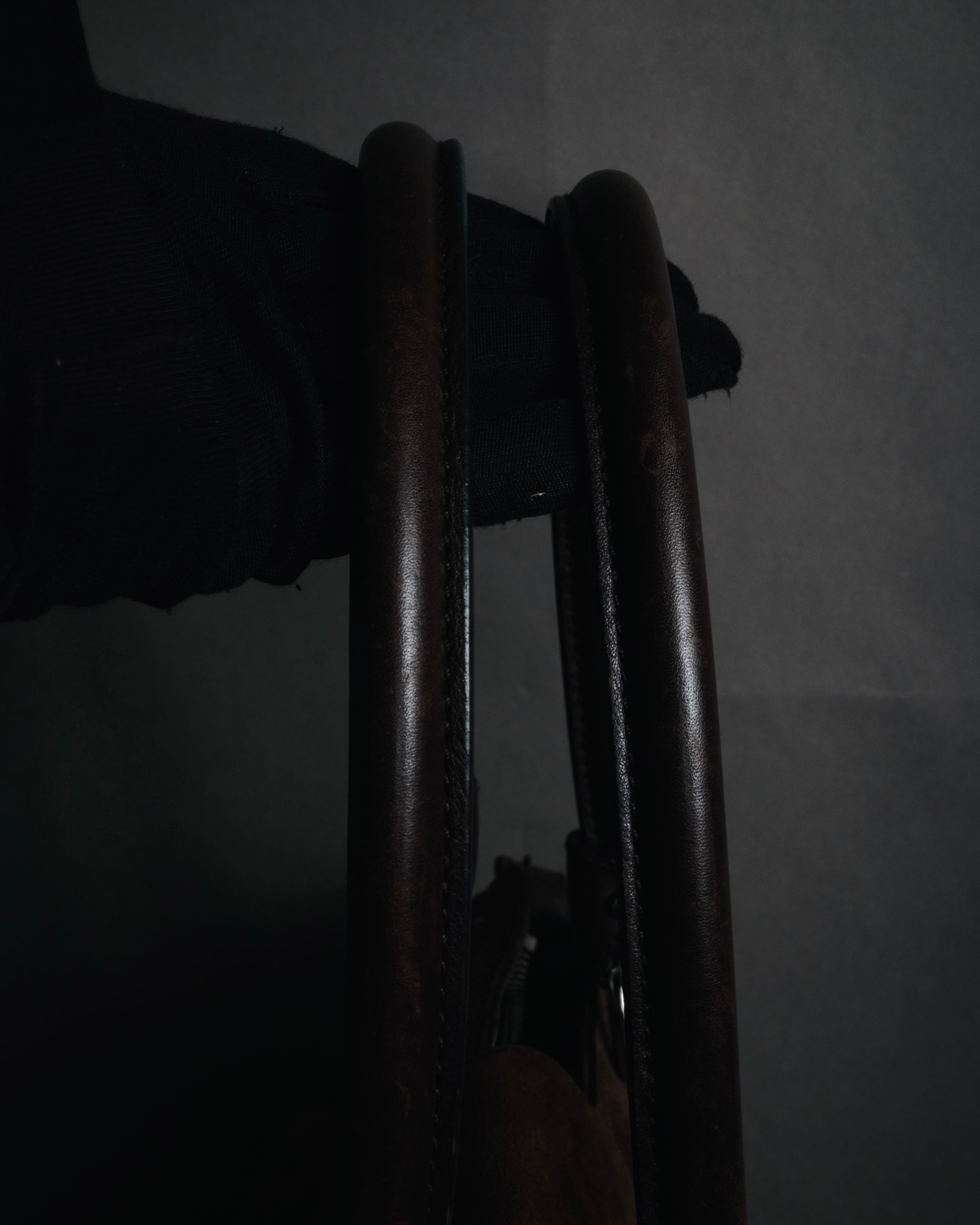 "Salvatore Ferragamo" 00’s suede gancini gathered bowling bag