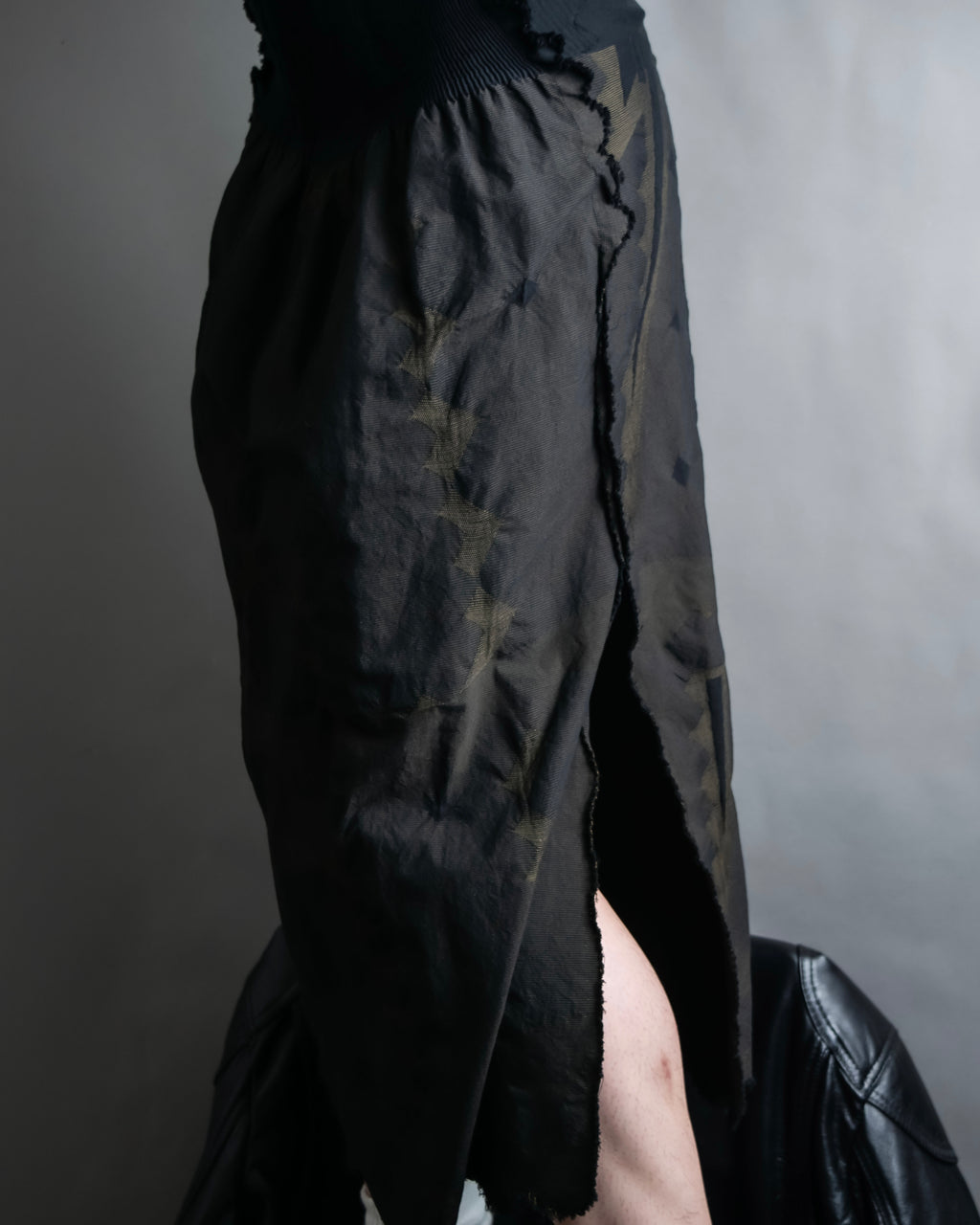 "A-POC" Wrap design high slit skirt