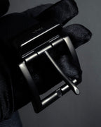 "PRADA" Black x blue reversible design belt