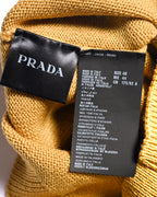PRADA/ Classic Chunky Knit Crew Neck Sweater Mustard Yellow