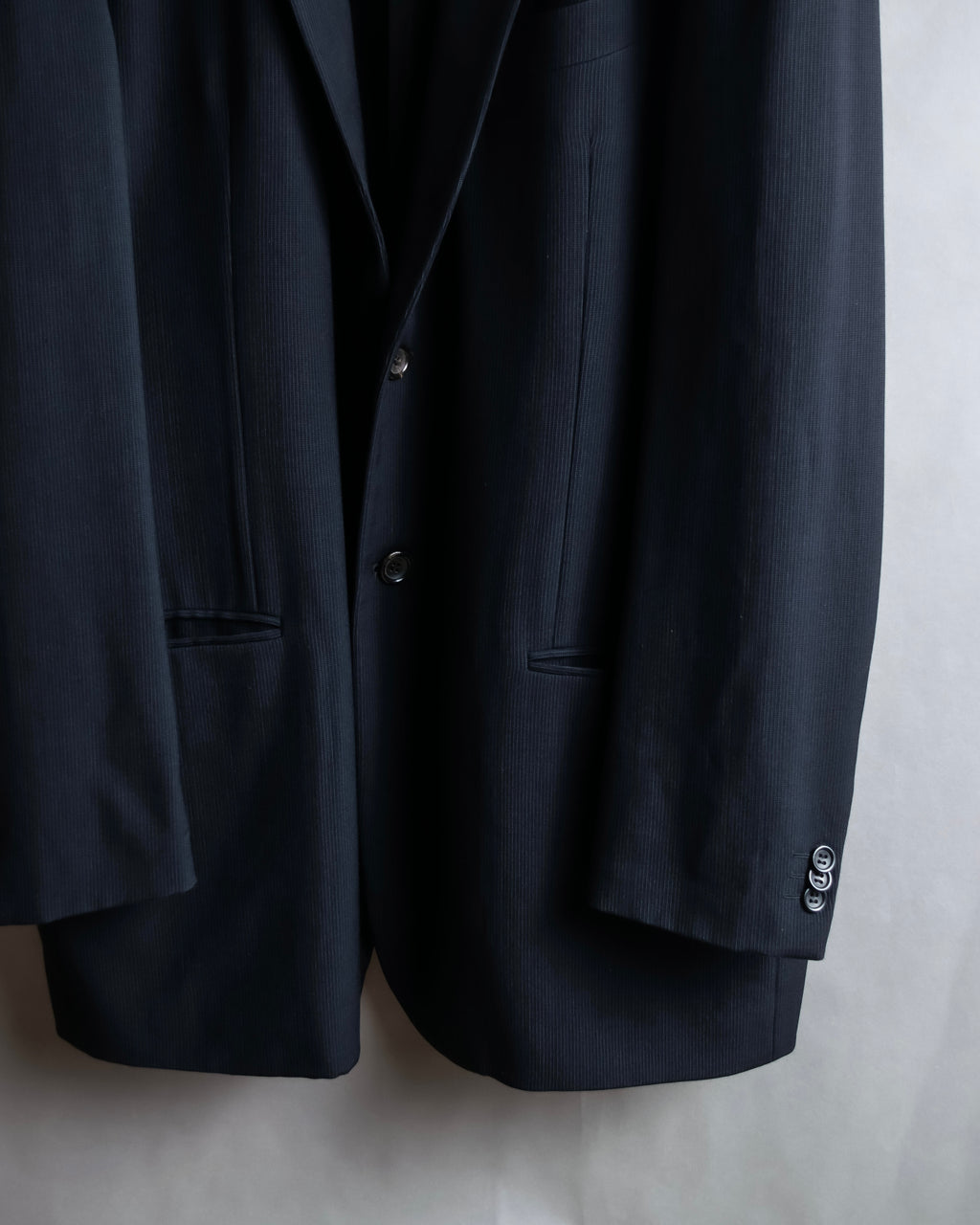 "GIORGIO ARMANI" Beautiful drape navy wool set up