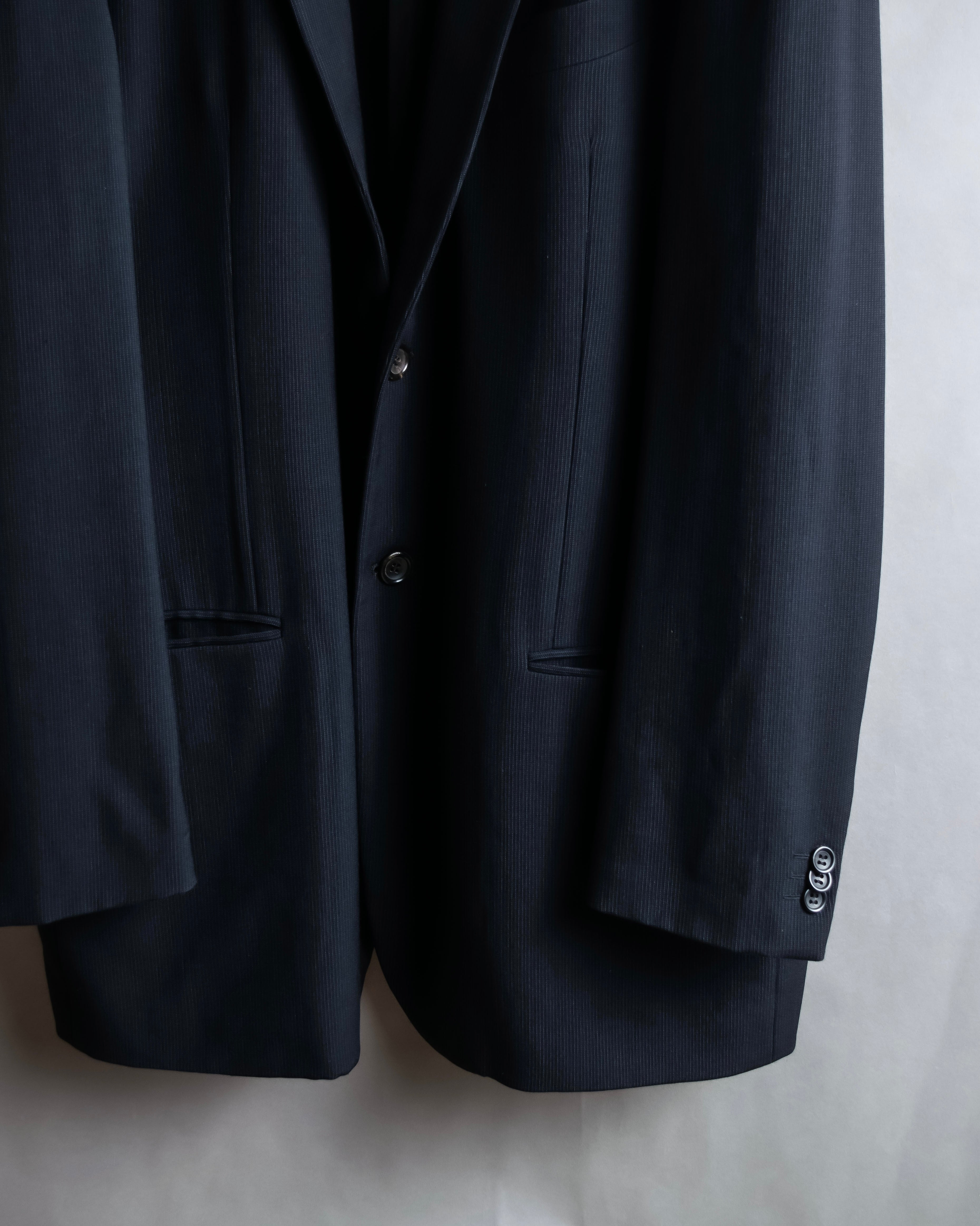 "GIORGIO ARMANI" Beautiful drape navy wool set up
