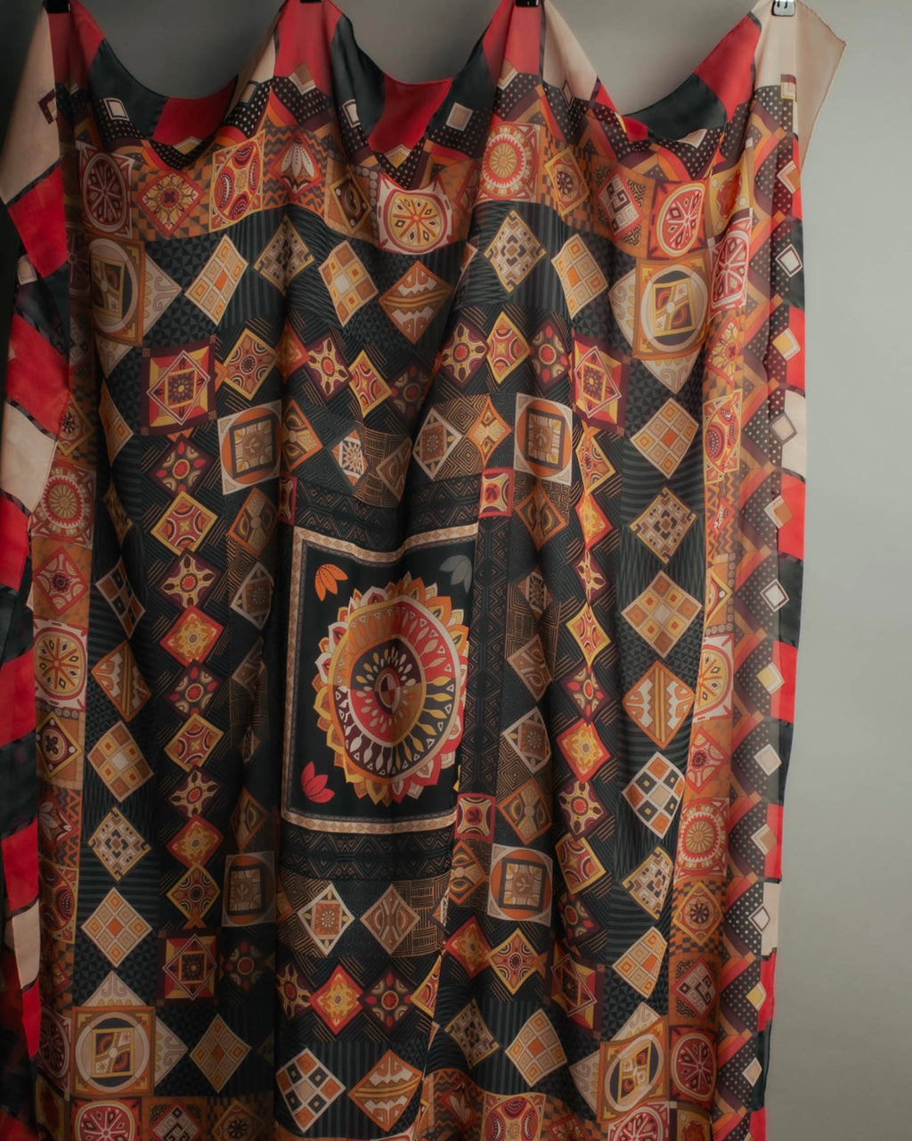 "Salvatore Ferragamo" 2010's Geometric tribal print silk scarf