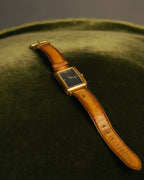 “FENDI” 80’s-90’s Rectangular quartz leather watch