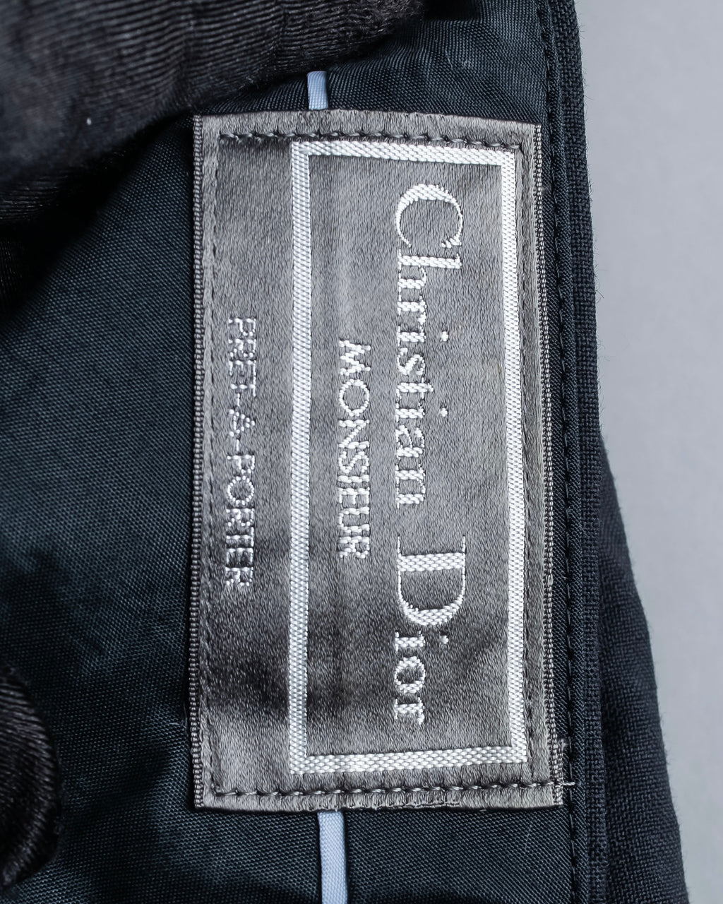"Christian Dior" Mohair blend straight silhouette slacks
