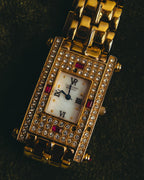 "VALENTINO ROLENTA" 90's-00's Decorative rhinestone quartz watch