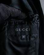"GUCCI" Velvet shaped shawl collar tailored jacket