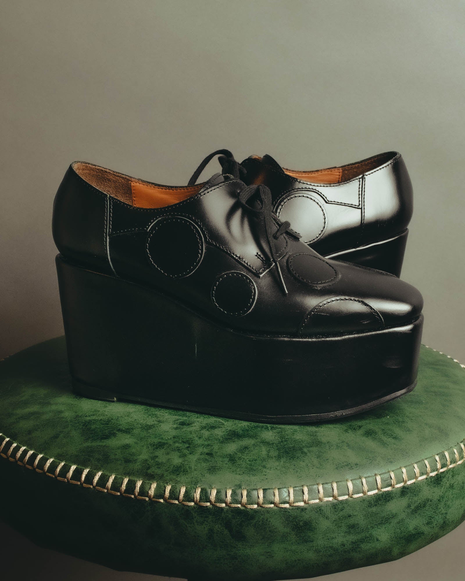"JUNYA WATANABE COMME des GARÇONS" 00's Sculptural leather platform oxford shoes