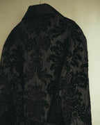 “DOLCE&GABBANA” Late 2010’s-early 2020’s Baroque jacquard belted robe coat