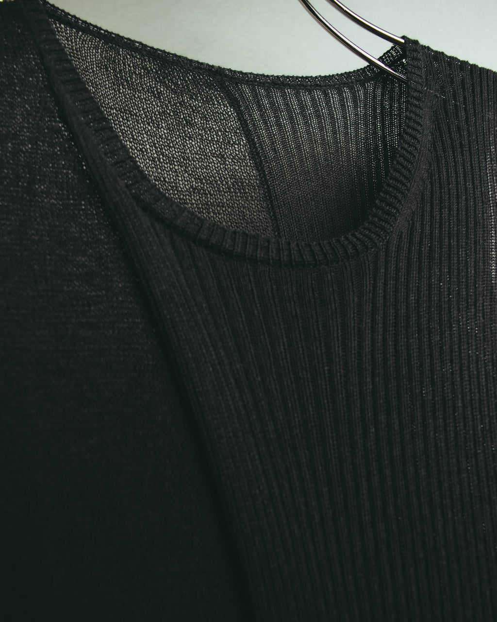 “Yohji Yamamoto” 2010’s sheer cotton ribbed long dress