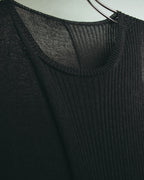 “Yohji Yamamoto” 2010’s sheer cotton ribbed long dress