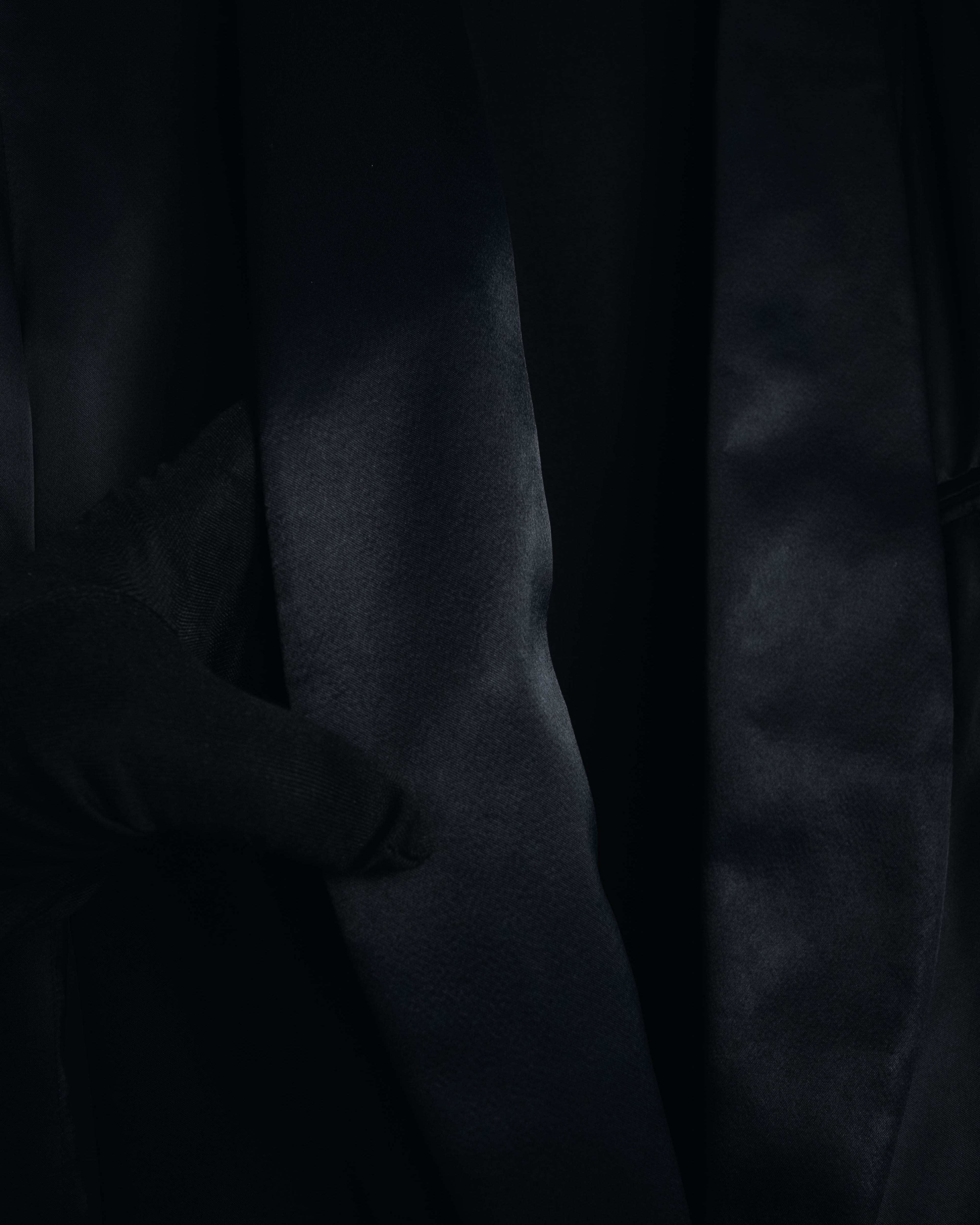 "BALENCIAGA.PARIS" 2008-2009 Sculptural satin shawl collar tuxedo jacket