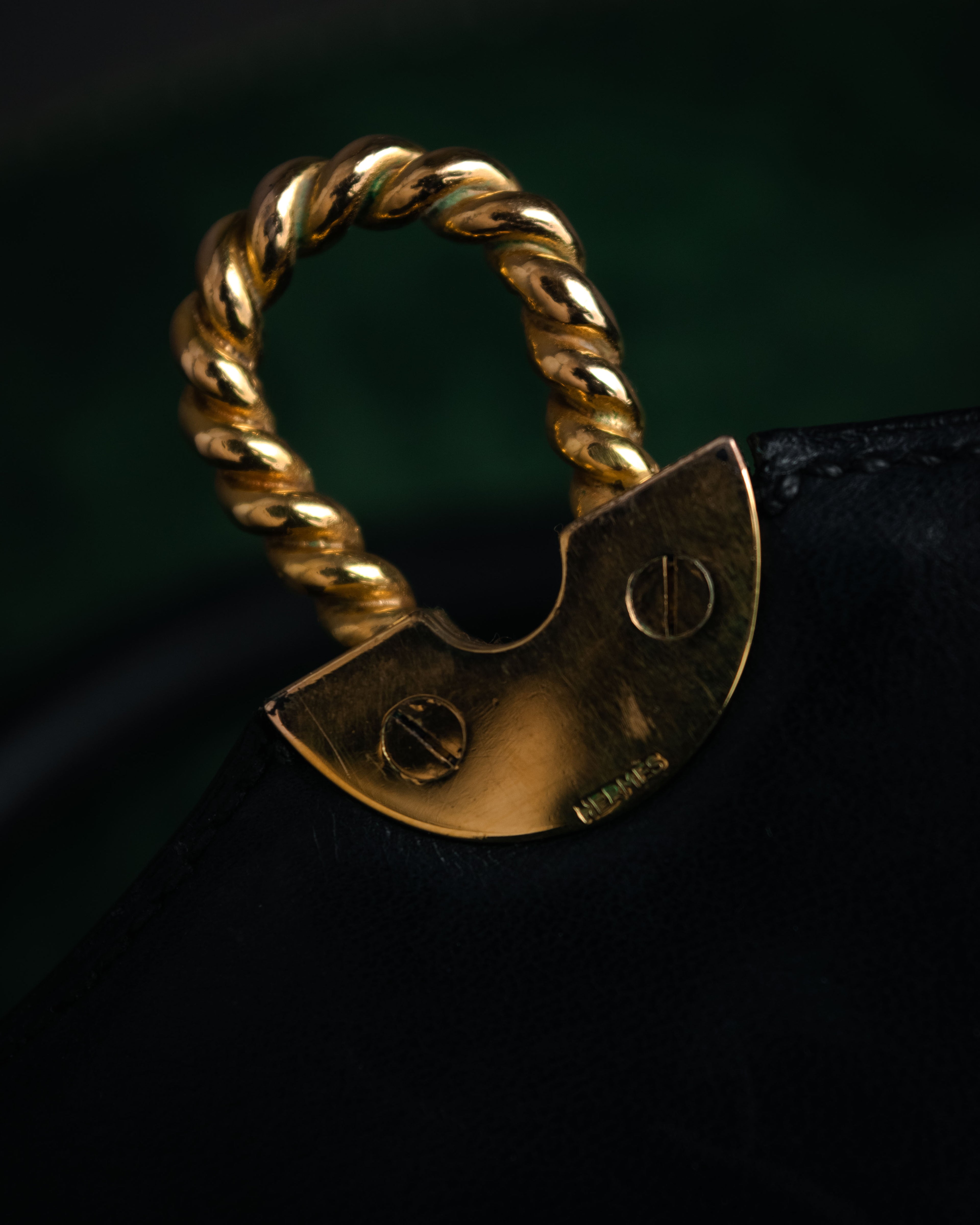 –SPECIAL– “HERMES” 50’s-60’s Escale box calf top handle bag