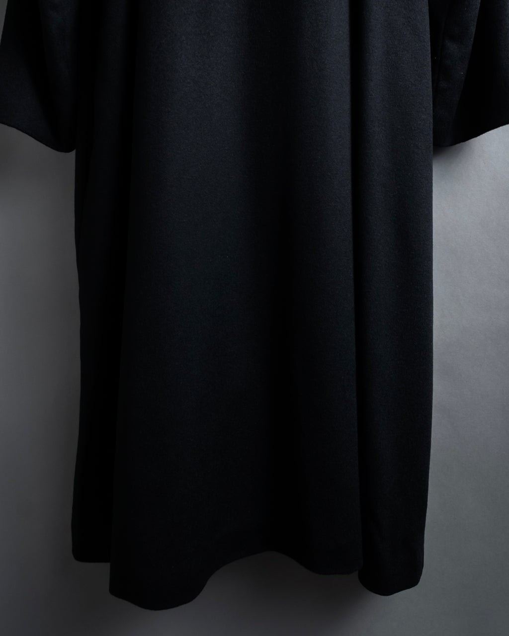 "BALMAIN" Raglan sleeve 100% cashmere stand collar coat