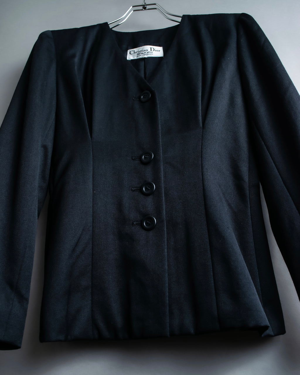 “Christian Dior” Beautiful shape no collar jacket