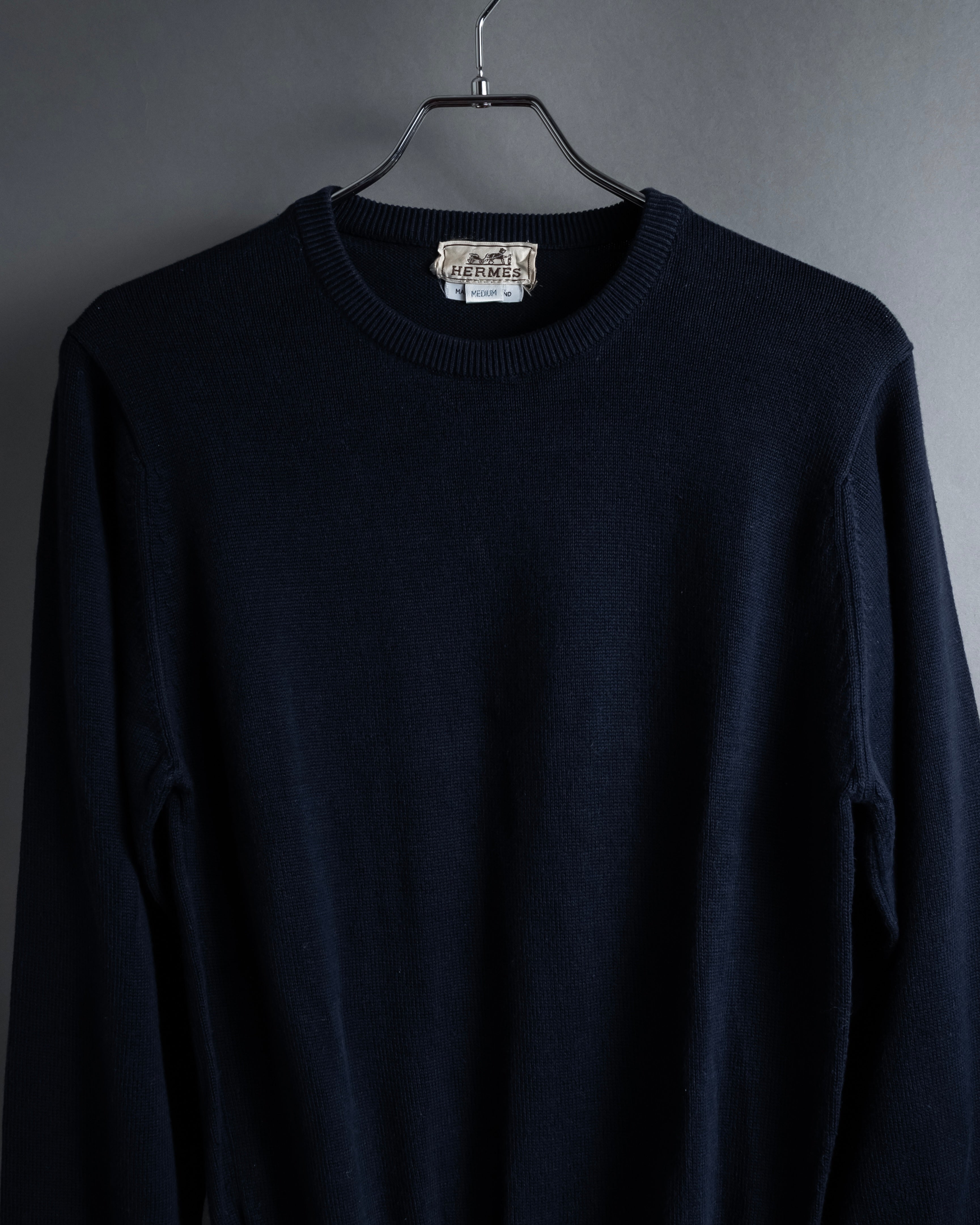 "HERMES" 80's-90's Minimalist design cotton knit