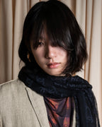 "CHANEL" Coco Mark scattered sheer large scarf