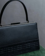 "BURBERRY" Nova check embossed leather hand bag