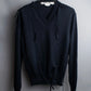 "COMME des GARCONS" Lace up design V-neck knit pullover