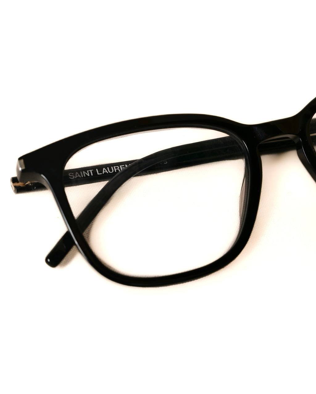 SAINT LAURENT/ Square Flame Black Rimmed Glasses
