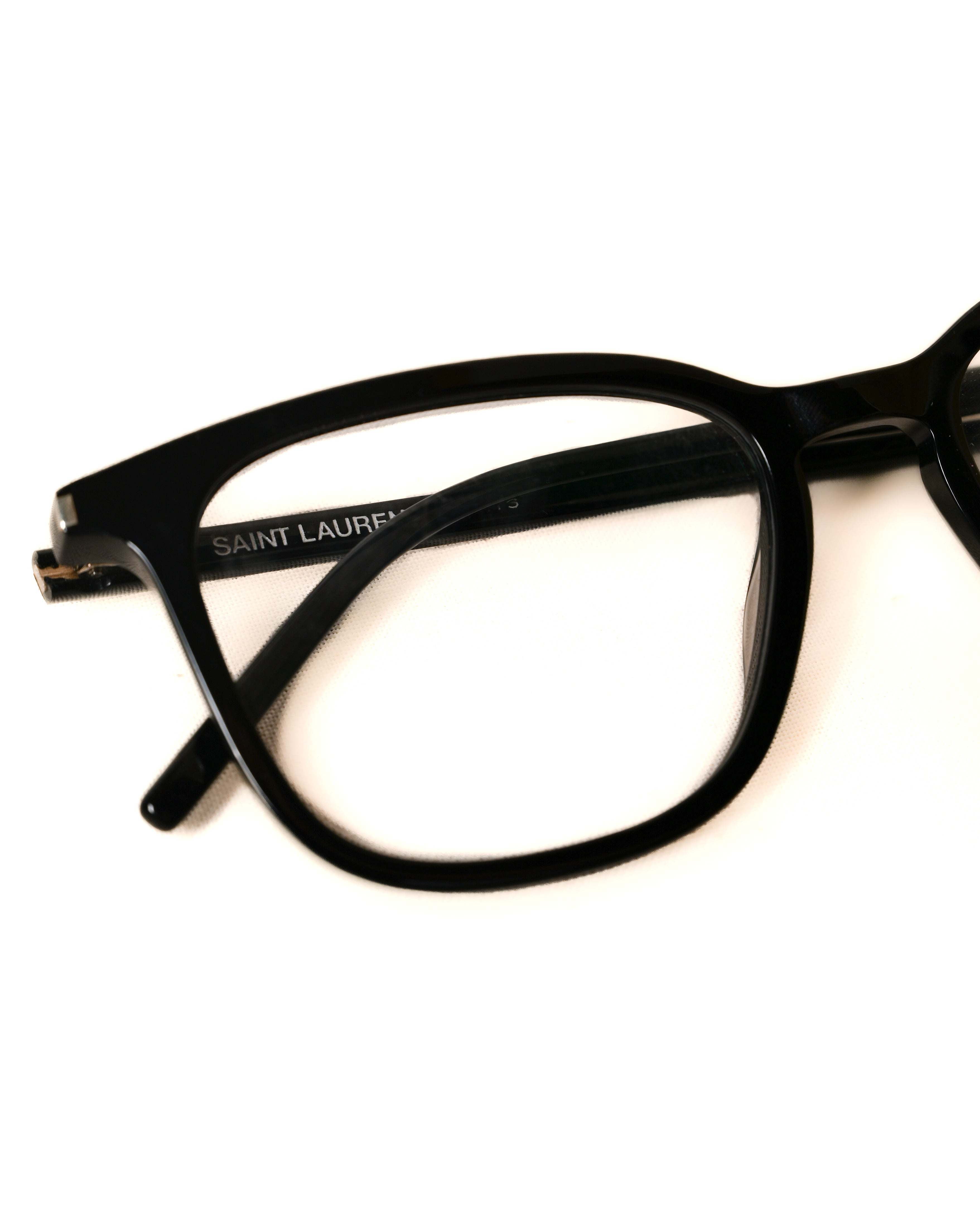 SAINT LAURENT/ Square Flame Black Rimmed Glasses