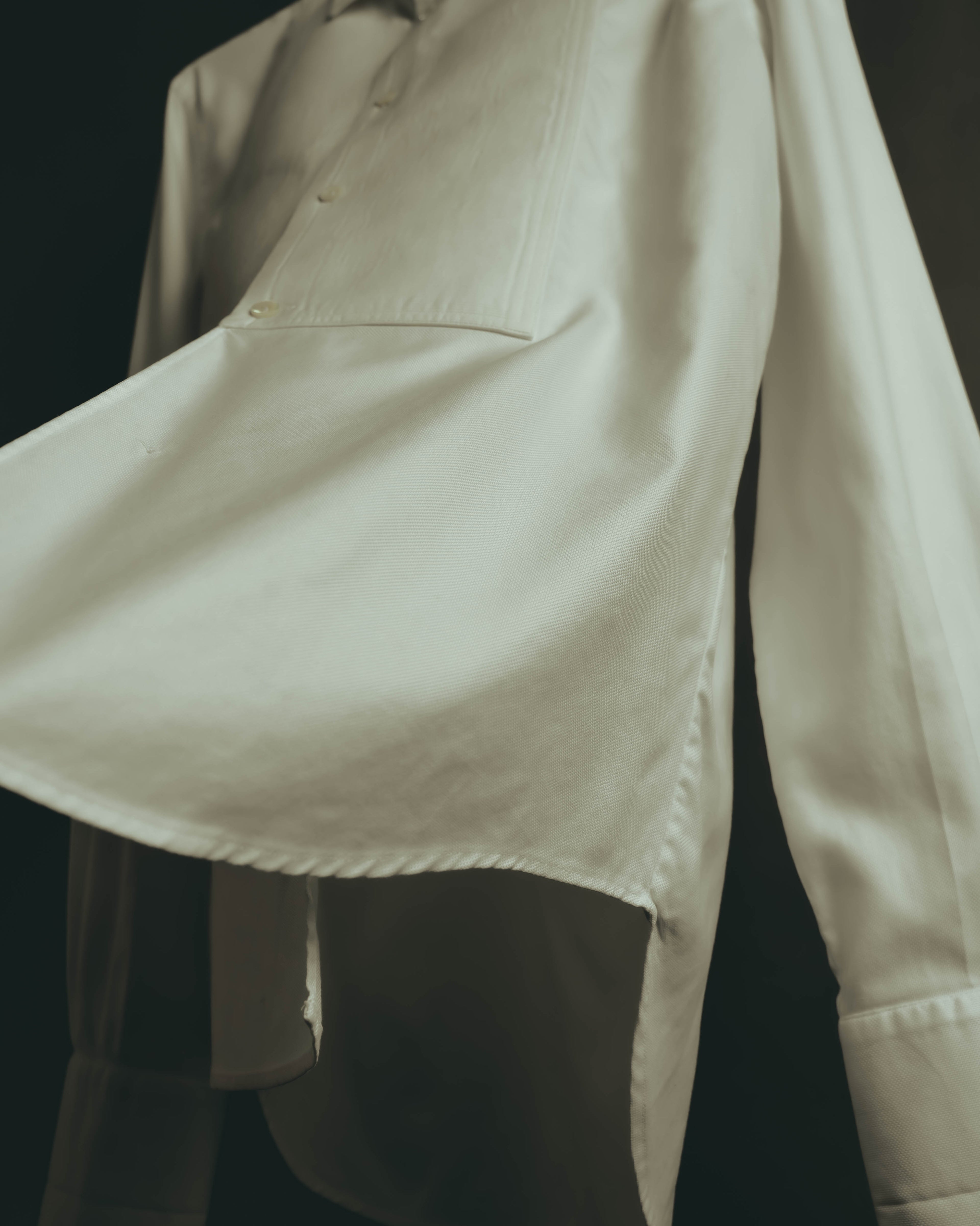 “Maison Martin Margiela” Replica 00’s-10’s Line 14 textured bib white shirt