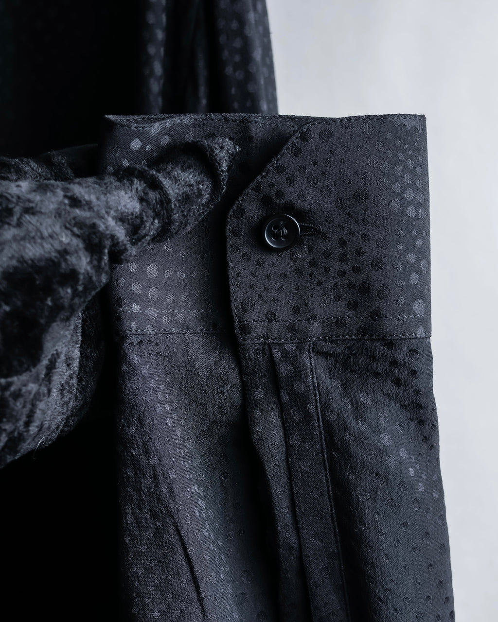 "Saint Laurent" Jacquard pattern silk satin shirt