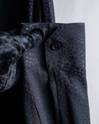 "Saint Laurent" Jacquard pattern silk satin shirt