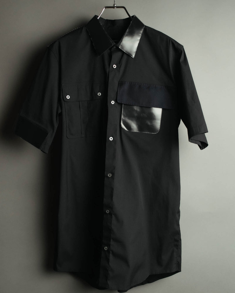 "Jil Sander" 2015-16 coated panel short sleeve shirt