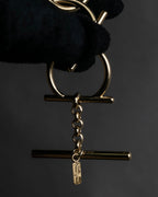 "Salvatore Ferragamo" Gancini motif layered gold bracelet