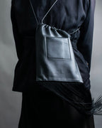 “JIL SANDER” Fringe detail flat drawstring shoulder bag