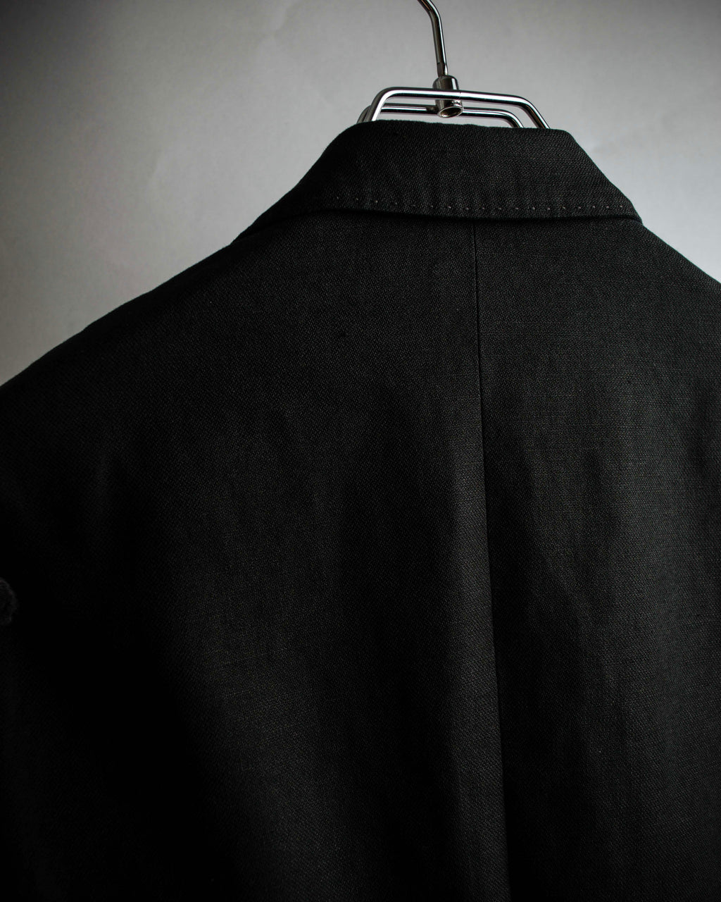 "HERMES" 90's Elegantly relaxed cotton linen tailored jacket