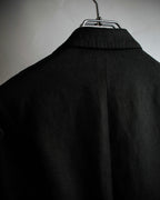 "HERMES" 90's Elegantly relaxed cotton linen tailored jacket